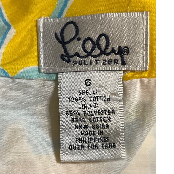 Lilly Pulitzer Les Monkey Print Yellow Skirt Size 6 Vintage White label - Picture 3 of 11
